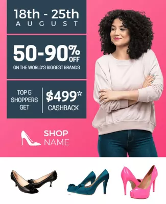Womens Fashion Shoe Sale Event Flyer Template