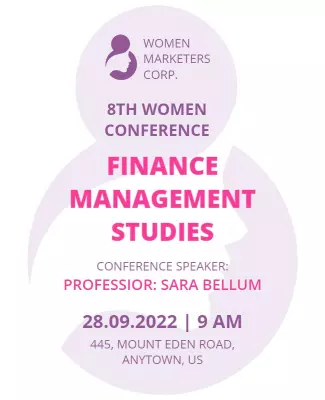 Womens Finance Management Conference Flyer Template