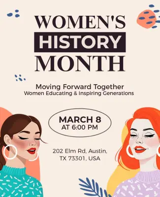 Women's History Month Celebration Flyer Template