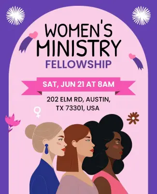 Women's Ministry Fellowship Event Flyer Template
