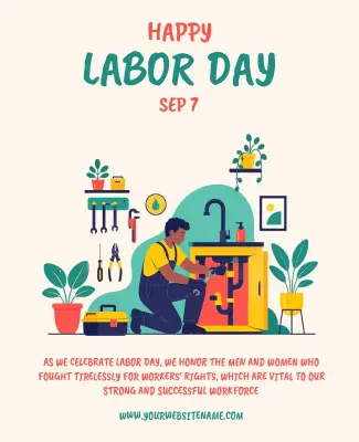 Worker Appreciation Labor Day Poster Template