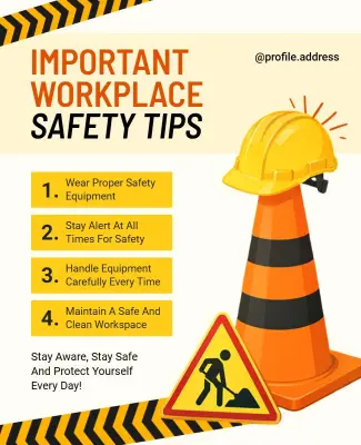 Workplace Safety Tips Poster Template