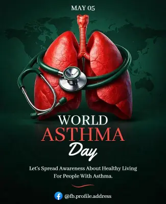 World Asthma Day Awareness Poster Template