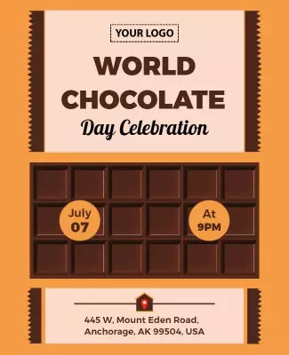 World Chocolate Day Celebration Event Flyer Template