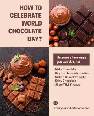 World Chocolate Day Celebration Ideas Flyer Template