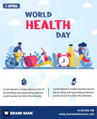 World Health Day Fitness Activities Flyer Template