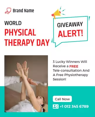 World Physical Therapy Day Giveaway Flyer Template