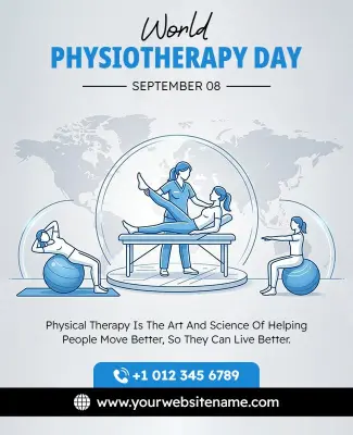 World Physiotherapy Day Awareness Poster Template