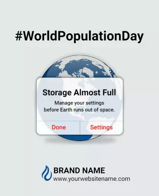 World Population Day Awareness Flyer Template