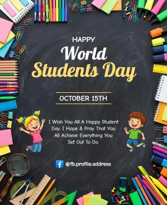 World Students Day Celebration Poster Template