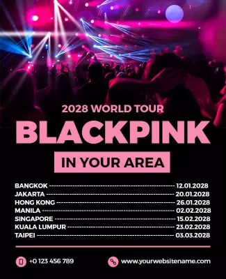 World Tour Music Event Flyer Template