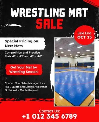 Wrestling Mat Sale Promotional Flyer Template