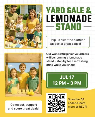 Yard Sale and Lemonade Stand Event Flyer Template