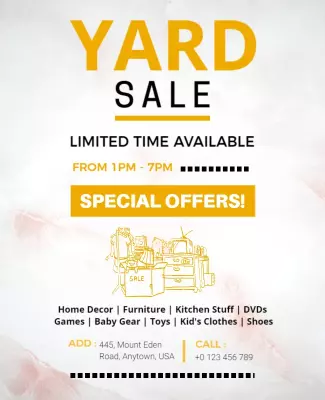 Yard Sale Special Offers Flyer Template