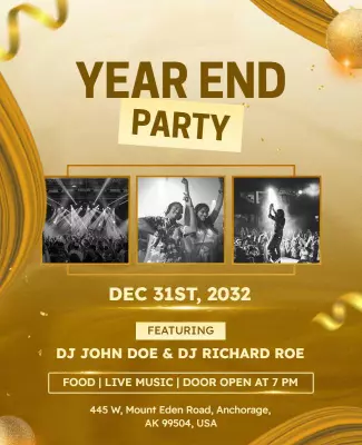 Year End Celebration Party Flyer Template