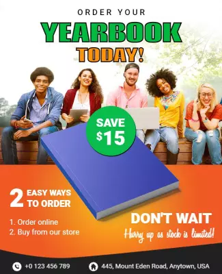 Yearbook Education Flyer Template