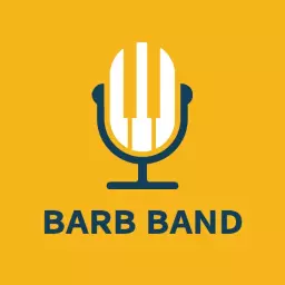 Yellow and Blue Microphone Design for Music Band Logo Template