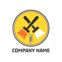 Yellow Tool Design Symbolizing Professional Installation Logo Template