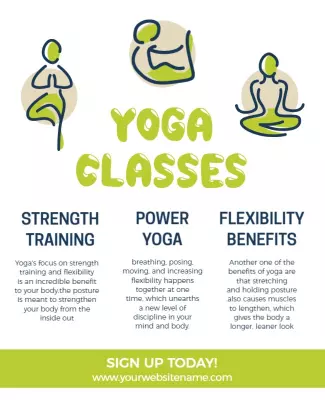 Yoga Classes for Strength and Flexibility Flyer Template