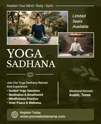 Yoga Sadhana Promotional Flyer Template