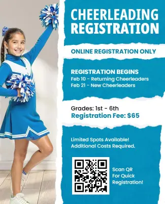 Youth Cheerleading Online Registration Flyer Template