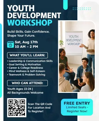 Youth Development Workshop Event Flyer Template