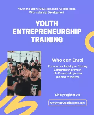 Youth Entrepreneurship Training Event Flyer Template