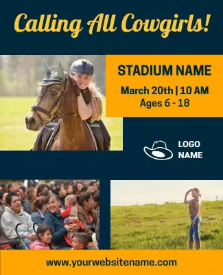 Youth Equestrian Event Flyer Template