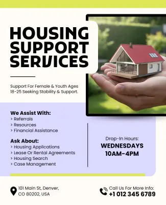 Youth Housing Support Services Flyer Template