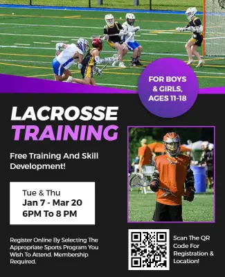 Youth Lacrosse Training Program Flyer Template