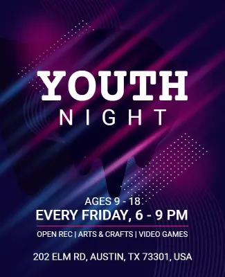 Youth Night Event Flyer Template