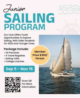 Youth Sailing Adventure Program Promotion Flyer Template