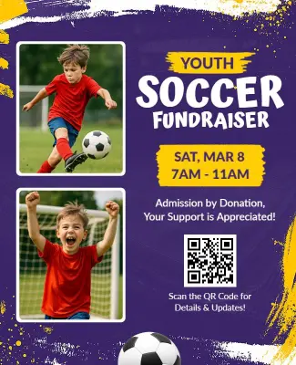 Youth Soccer Fundraiser Event Flyer Template
