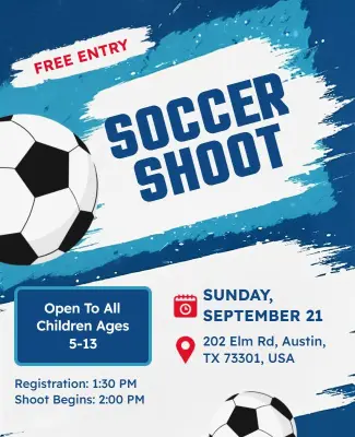 Youth Soccer Shoot Event Flyer Template