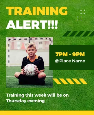 Youth Soccer Training Session Flyer Template