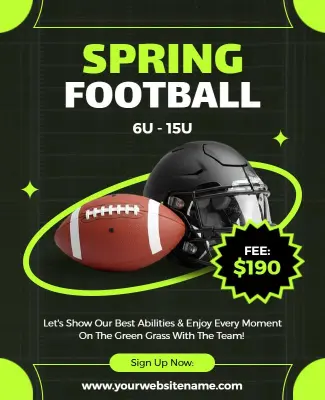 Youth Spring Football Event Flyer Template