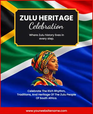 Zulu Heritage Celebration Event Poster Template